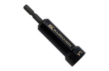 フジ矢 セミロングソケット (黒金)(六角軸6.35mm)(512-BG)